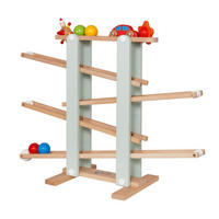 KUGELBAHN L Holz Grün mit 7 Roll Elementen - Grün, Holz (26/70cm) - Coemo