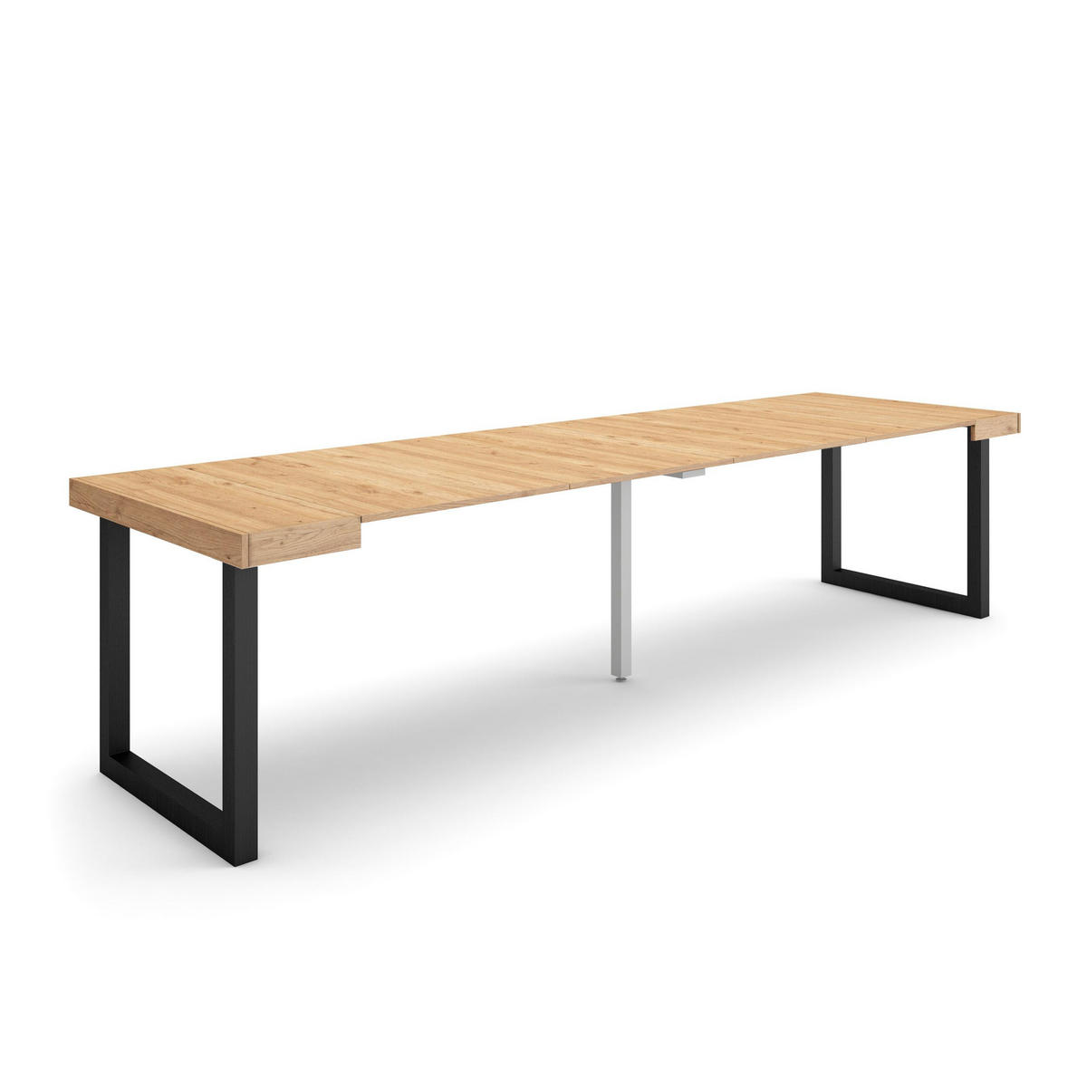 KONSOLENTISCH ausziehbar 58 bis 302cm, für 14 Gäste, eiche, 90/58/73cm - Eichefarben, Holzwerkstoff (90/302/73cm) - Skraut Home