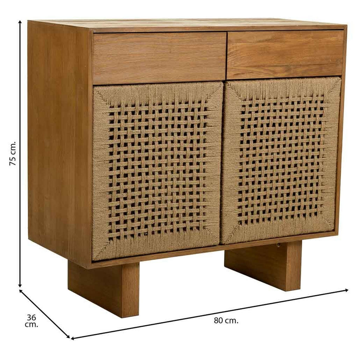 ANRICHTE aus Holz 80x36x75 Cm - Braun, Holz (80/75/36cm) - Wanderlust
