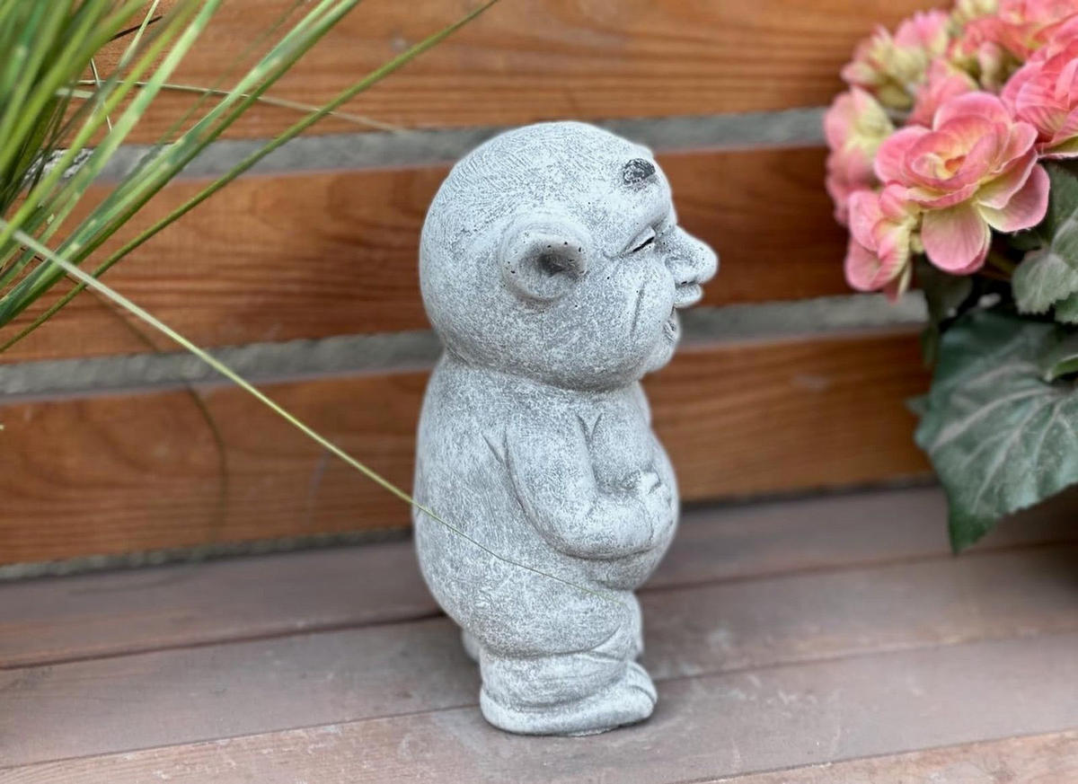 STEINFIGUR Troll Charles die Augenbraue, frostfest - Grau, Stein (14/17/9cm) - stoneandstyle