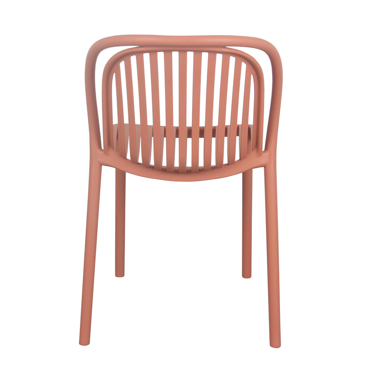 GARTENSTUHL 4-tlg., Terrakotta - Rot, Kunststoff (58/49cm) - Oviala