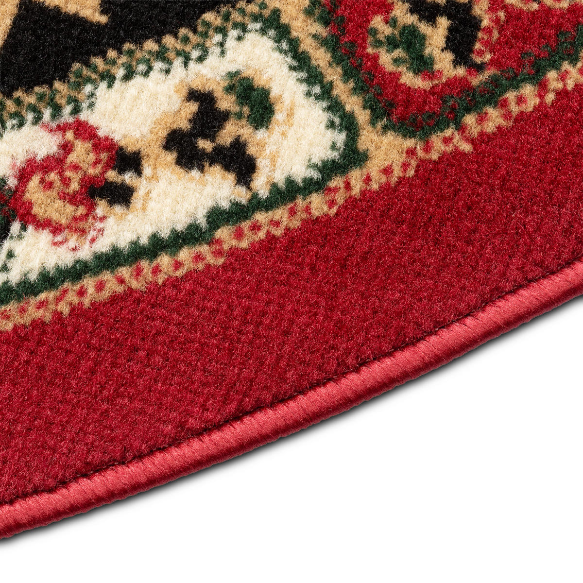 TEPPICH ATLAS rund rot beige medaillon 200/200 cm - Beige/Rot, Textil (200/200cm) - Tapiso