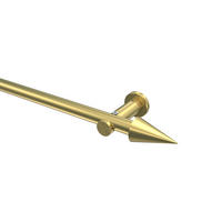 GARDINENSTANGE Platon Savio 520 cm (geteilt in 4 x 130 cm), 1-läufig (ohne Ringe), 20 mm Ø Messing-Optik - Messingfarben, Metall (520cm) - INTERDECO