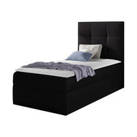 BOXBETT Mini 2, Seite zum Öffnen des Bettkastens: Rechts - Schwarz, Holz (100/200cm) - MIRJAN24