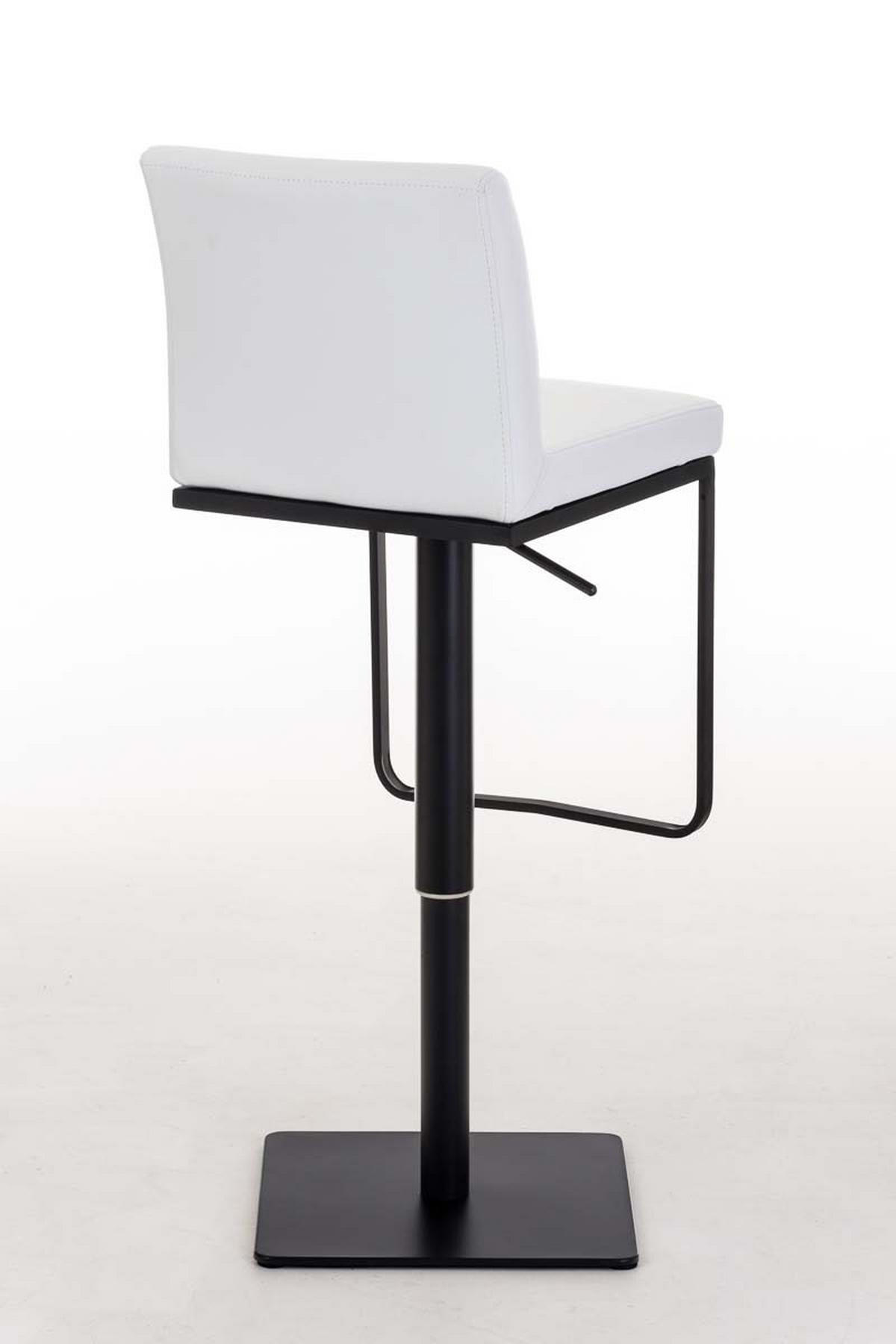 BARHOCKER Panama 86x42x44 cm weiß - Weiß, Leder (42/86/44cm) - furnicato
