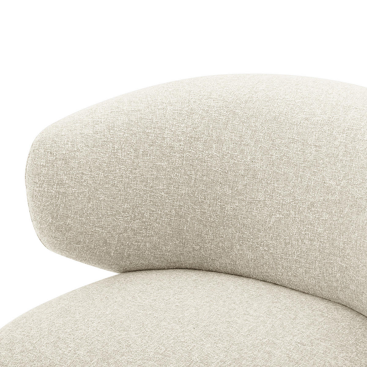 DREHSESSEL - Beige/Schwarz, Textil/Metall (80/81/76cm) - home24