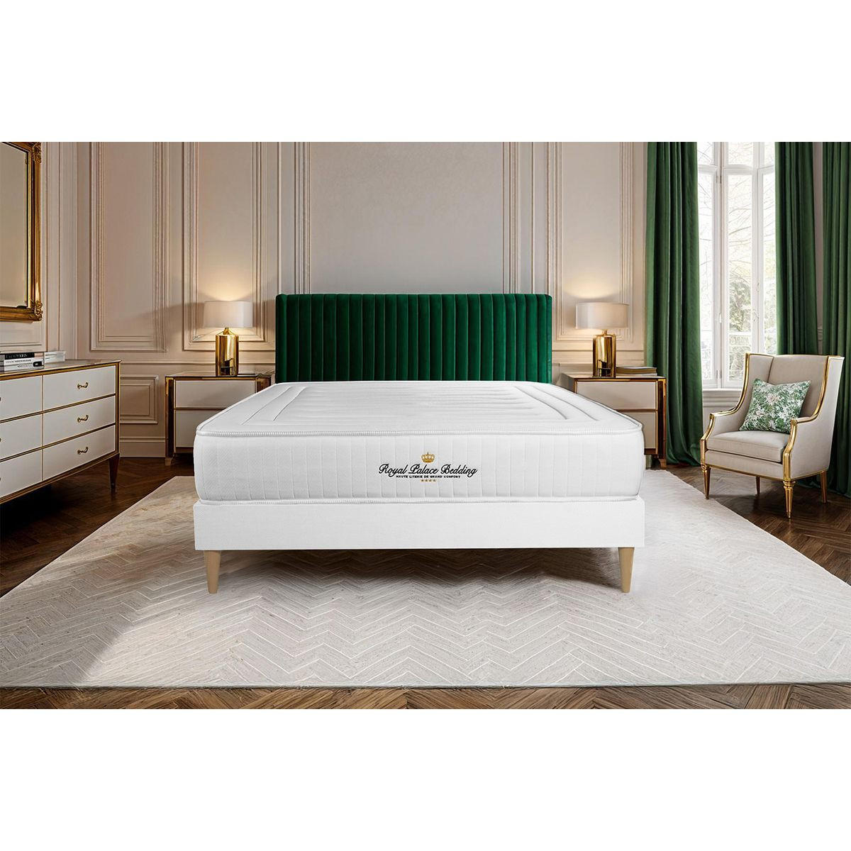 MATRATZE Lancaster Taschenfederkern und Memory-Schaum 100 x 200 cm h3 - Weiß, Textil (100/200cm) - ROYAL PALACE BEDDING