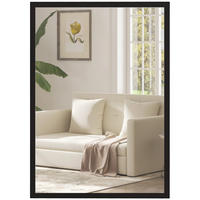 WANDSPIEGEL DE-14323 rechteckig 50x70 cm Schwarz - Schwarz, Glas (50/70/2cm) - ComfortXL