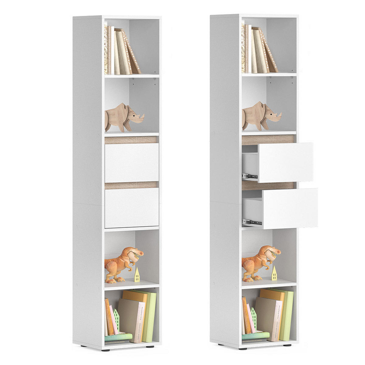 BÜCHERREGAL Robert Weiß 36.2 x 171 cm - Weiß, Holzwerkstoff (36.2/171/29.9cm) - Vicco