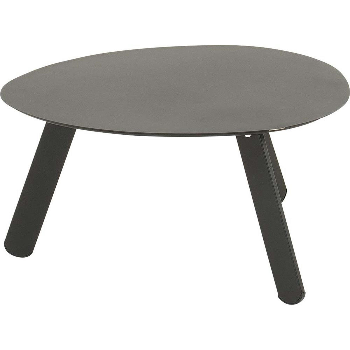 BEISTELLTISCH Tiki - Schwarz - 55/46/28 cm - Schwarz, Metall (55/46/28cm) - Lesli Living