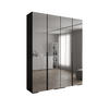 DREHTÜRENSCHRANK 236.7/200/47 4-türig - Schwarz, Holz/Metall (200/236.7/47cm) - Abiks Möbel