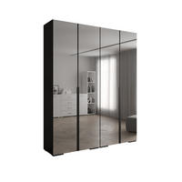 DREHTÜRENSCHRANK 236.7/200/47 4-türig - Schwarz, Holz/Metall (200/236.7/47cm) - Abiks Möbel