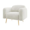 SESSEL Nami 1 - Beige/Goldfarben, Holz/Textil (90/75/71cm) - MIRJAN24