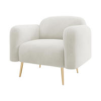 SESSEL Nami 1 - Beige/Goldfarben, Holz/Textil (90/75/71cm) - MIRJAN24