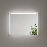 BADSPIEGEL mit Beleuchtung 60/50/3,5 cm - Weiß, Glas (50/3.5/60cm) - EMKE