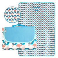 PICKNICKDECKE im Flamingo Design - Blau, Kunststoff (190/199cm)