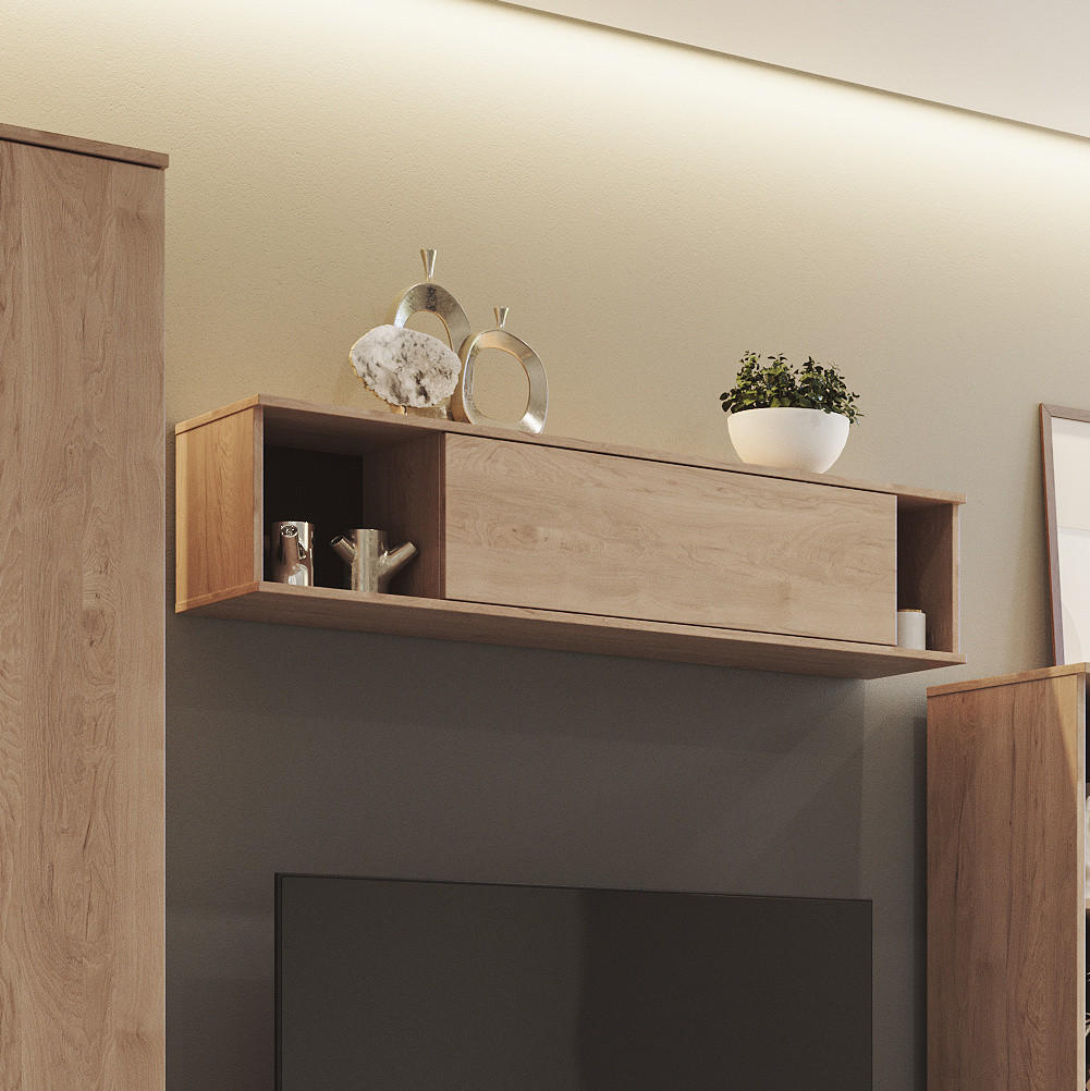 HÄNGESCHRANK Dallas 135/30/30 Hikora - Eichefarben, Holzwerkstoff (135/30/30cm) - Ravio