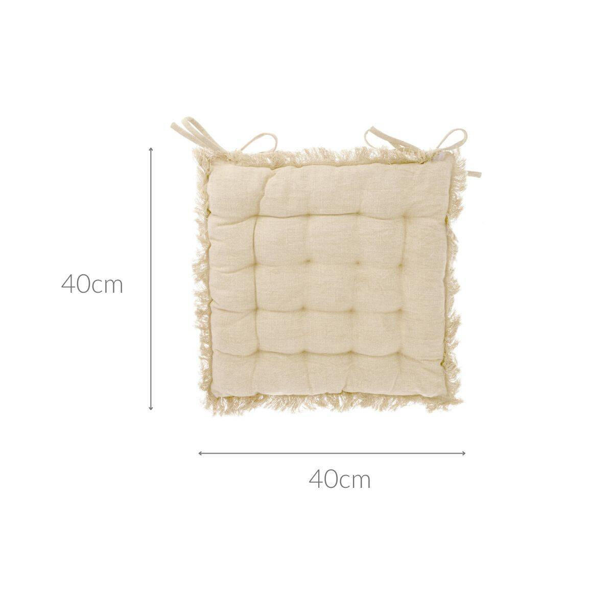 STUHLKISSEN Simply 40/40 cm - Creme, Naturmaterialien (40/40cm) - Home Styling Collection
