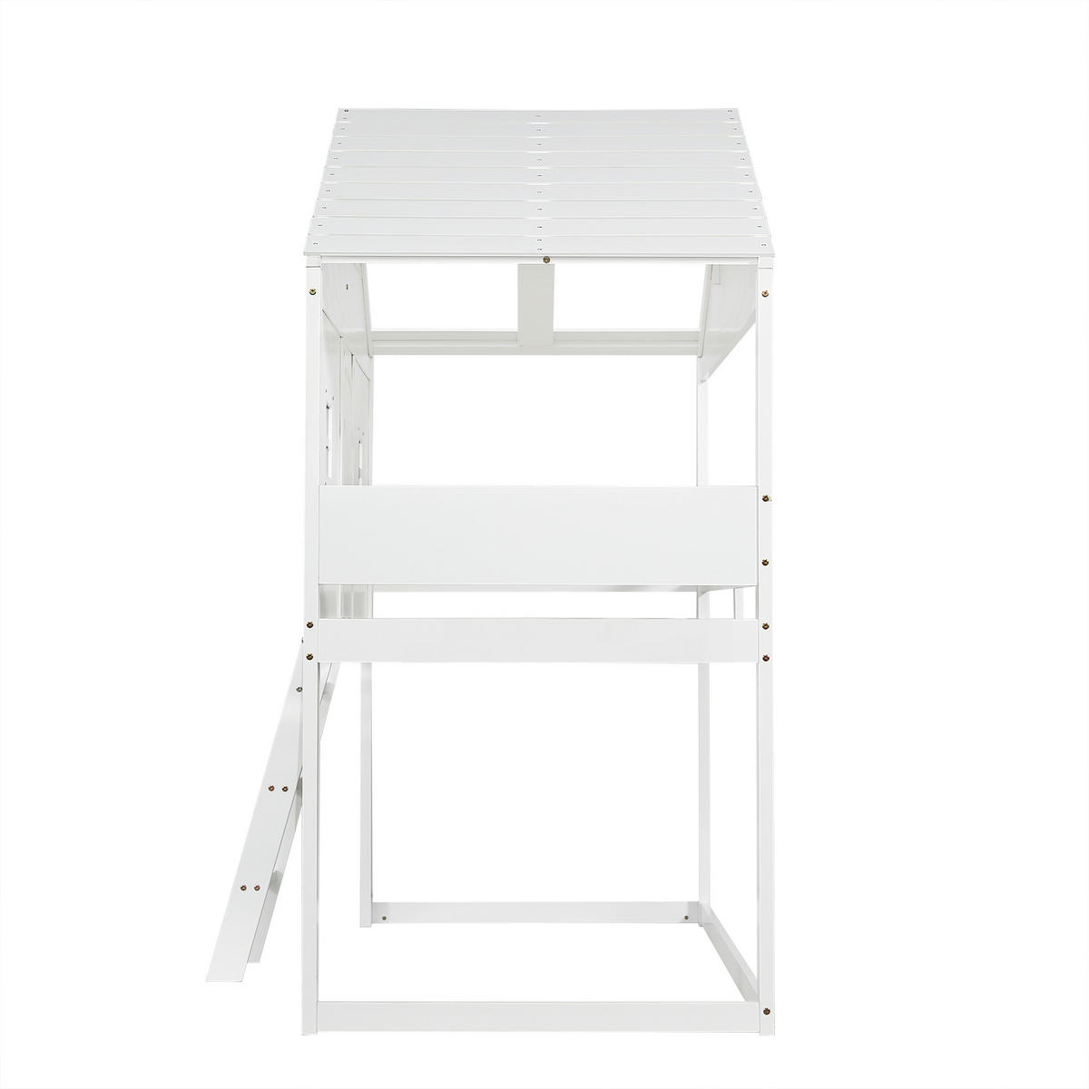 HAUSBETT 90/200 cm Weiß, Grau - Weiß, Holz/Holzwerkstoff - Raumix