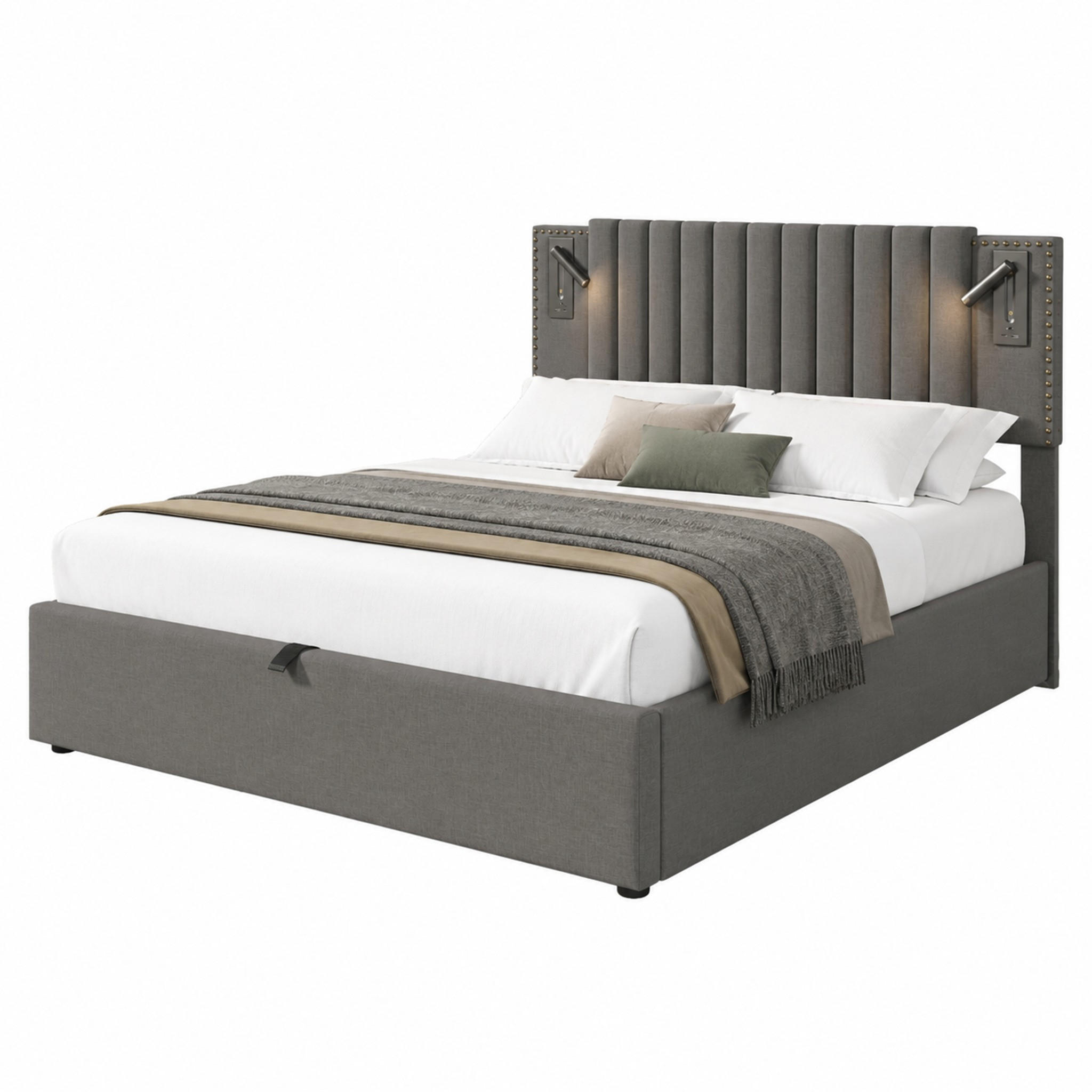 Beauniv Bett Grau 140x200 cm