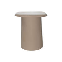 BEISTELLTISCH - 40 cm x 40 cm - metall - taupe Lonira - Taupe, Metall (40/40/45cm) - Vente-Unique