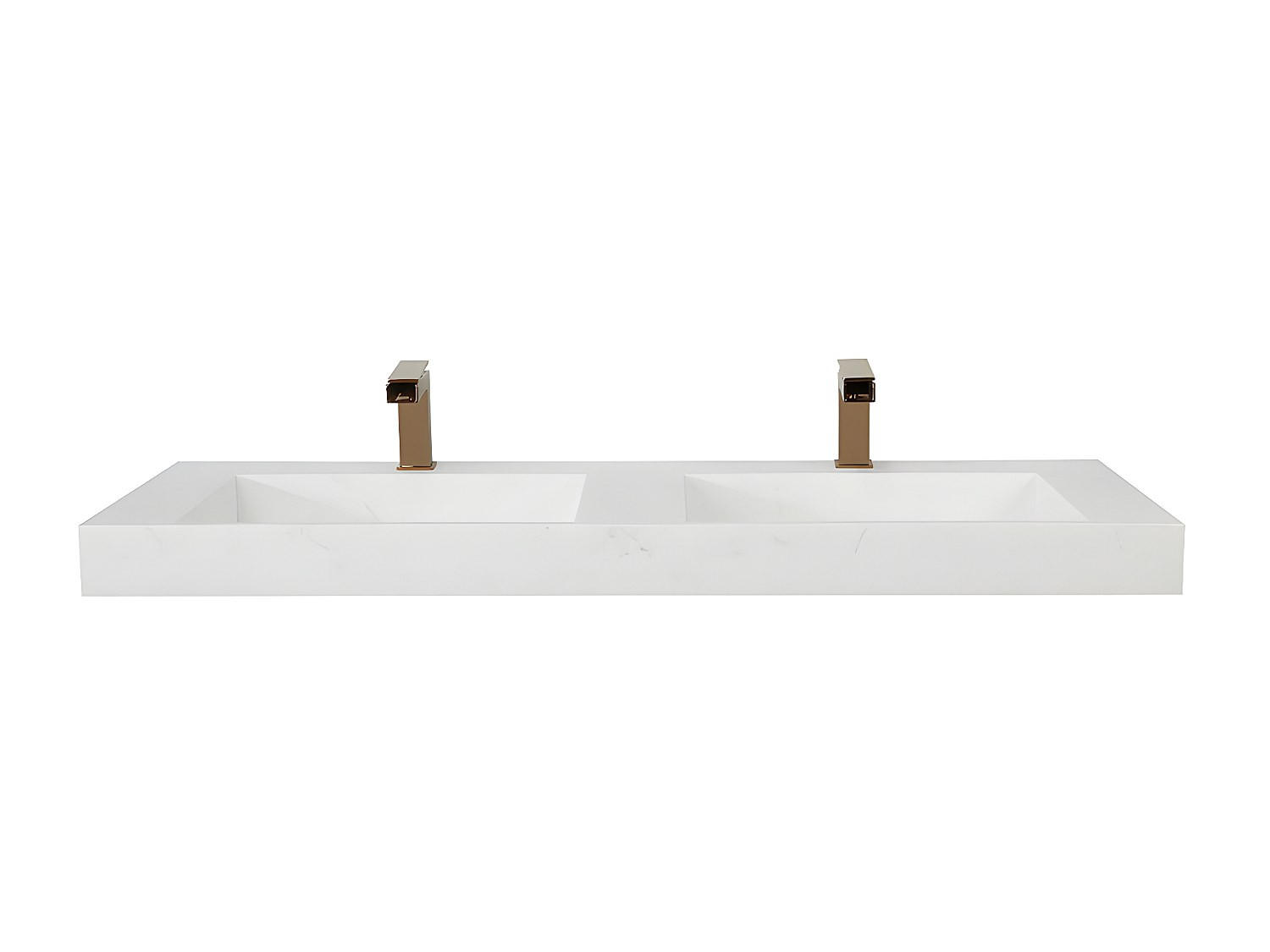 Vente-Unique Hängewaschbecken Weiß 120.2x8x45.2 cm