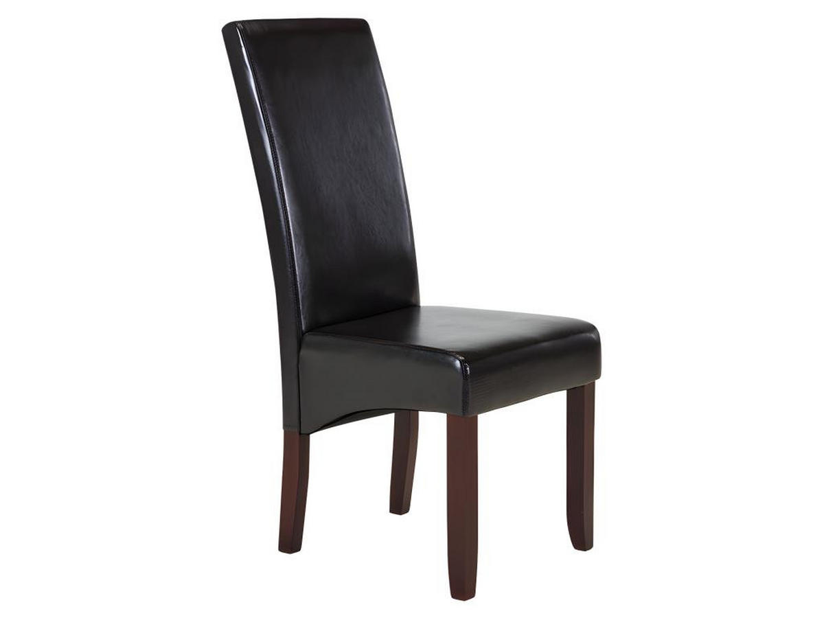 STUHL 6er-Set - Kunstleder - Braun - ROVIGO - Braun, Leder (63/107/47cm) - Vente-Unique