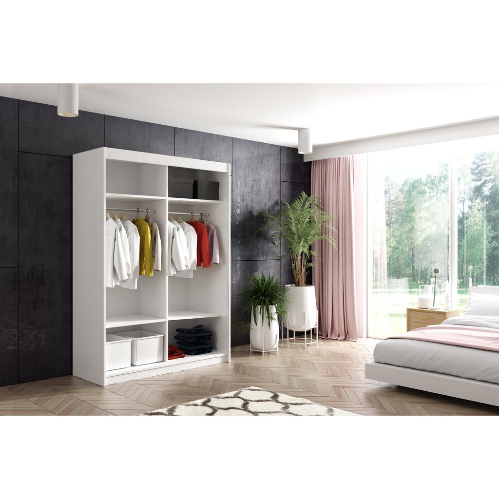 Thumbnail - Altdecor Kleiderschrank, Braun, Holzwerkstoff, 150x216x61 cm, Schlafzimmer, Kleiderschränke