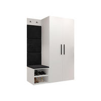 GARDEROBEN-SET Medi IV - Anthrazit/Schwarz, Holzwerkstoff/Kunststoff (80/191/50cm) - MIRJAN24