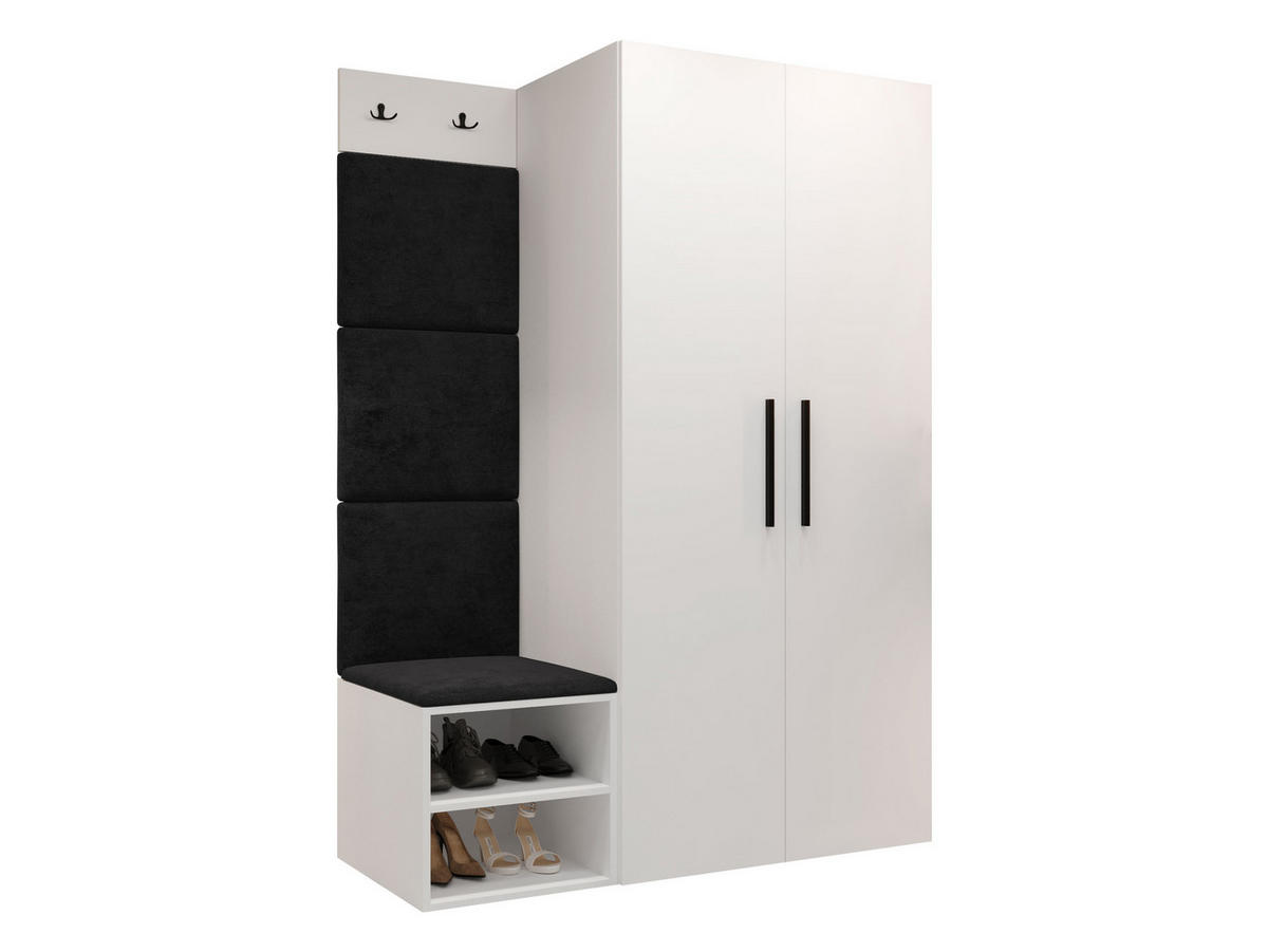 GARDEROBEN-SET Medi IV - Anthrazit/Schwarz, Holzwerkstoff/Kunststoff (80/191/50cm) - MIRJAN24