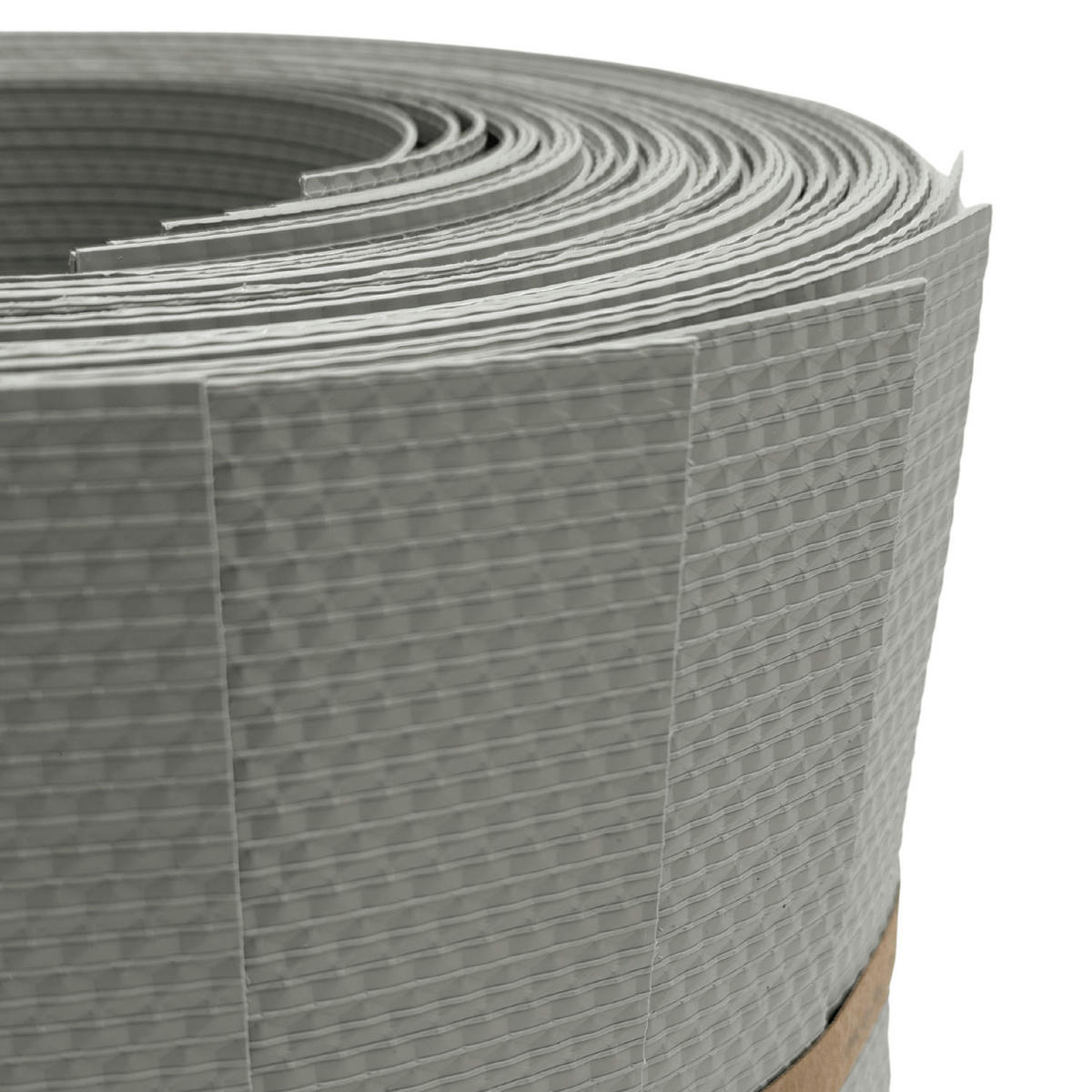 SICHTSCHUTZSTREIFEN Delux-R Einzelstreifen Wabenstruktur Steingrau 10x 2,55m - Graubraun, Kunststoff (255/19cm) - ZAUN|ZU