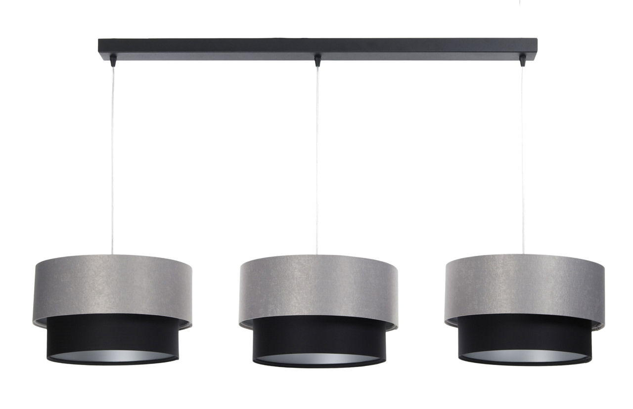 HÄNGELEUCHTE Grau 30/88 cm - Schwarz, Kunststoff (30/2.6/88cm) - ONZENO