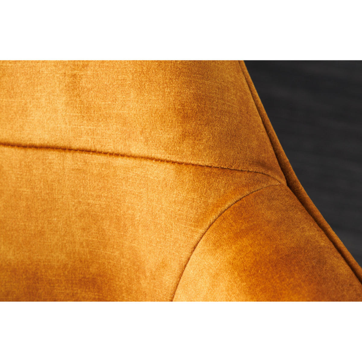 STUHL LOFT Samt Senfgelb - Gelb, Textil (60/83/61cm) - riess-ambiente