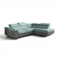 ECKSOFA Jade Mit Schlaffunktion - Grün, Holzwerkstoff/Textil (275/202cm) - Fun Möbel