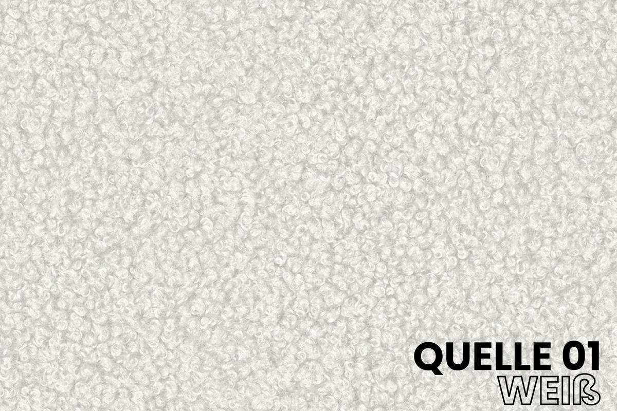 BOXBETT PAOLO 90/200 Boucle Weiß mit Bonell-Federkernmatratze H3 - Weiß, Holz/Holzwerkstoff (90/200cm) - Deine Möbel 24