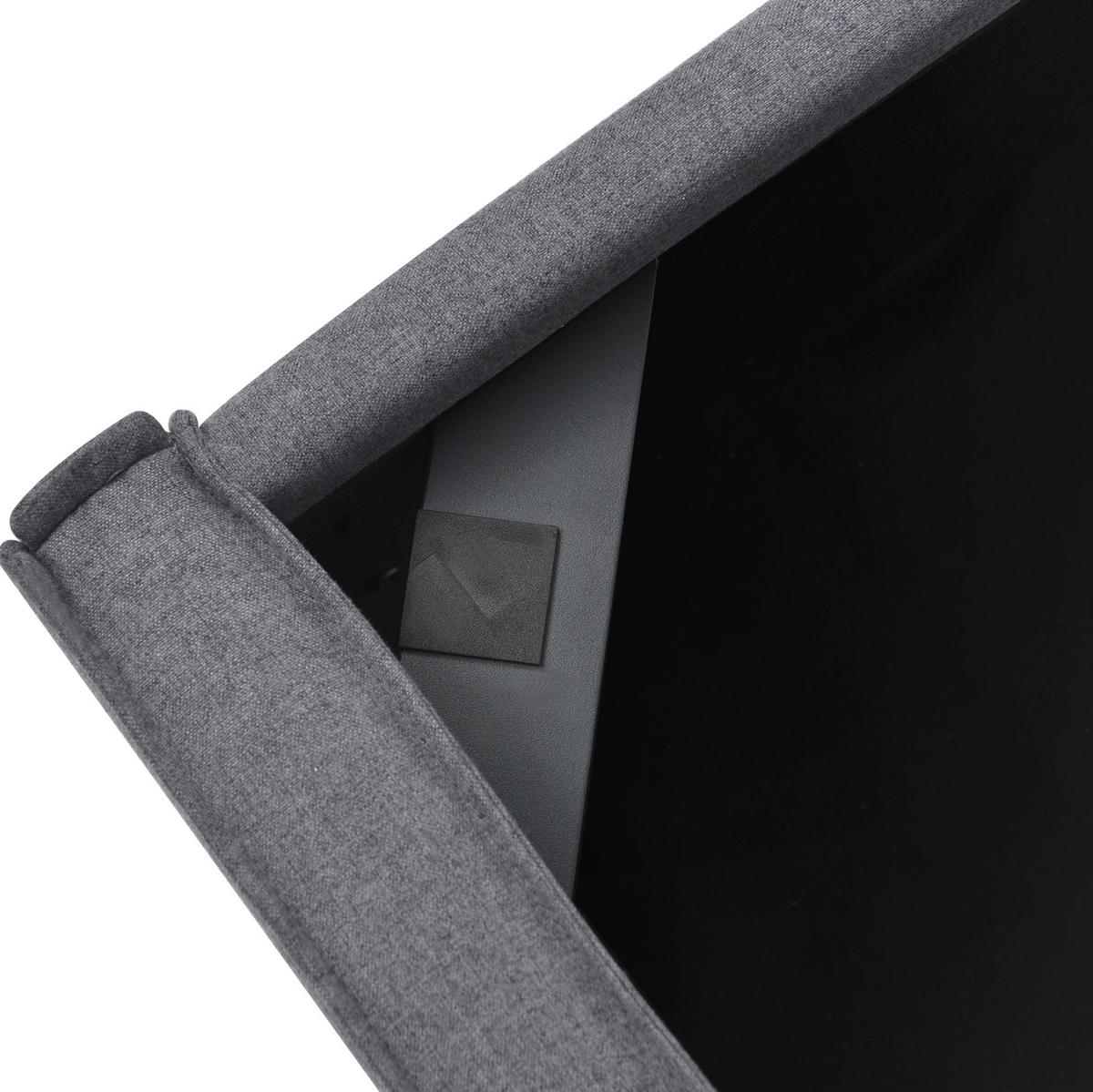 POLSTERBETT mit Bettkasten 140/200 cm in Grau mit gepolstertem Kopfteil - Grau, Textil (140/200cm) - BEAOK