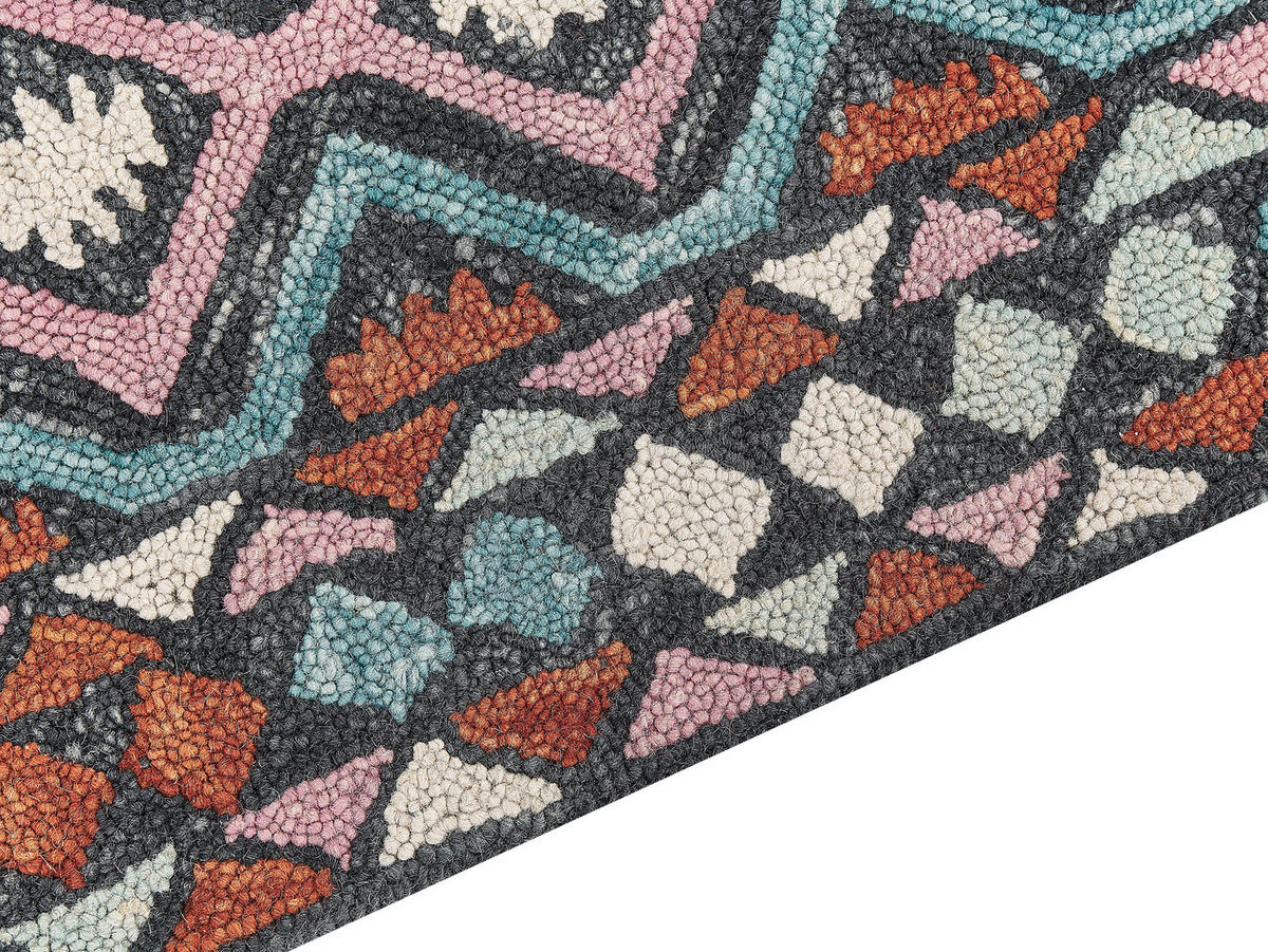 KURZFLOR-TEPPICH Haymana 200/140 cm - Multicolor, Textil (140/200cm) - Beliani