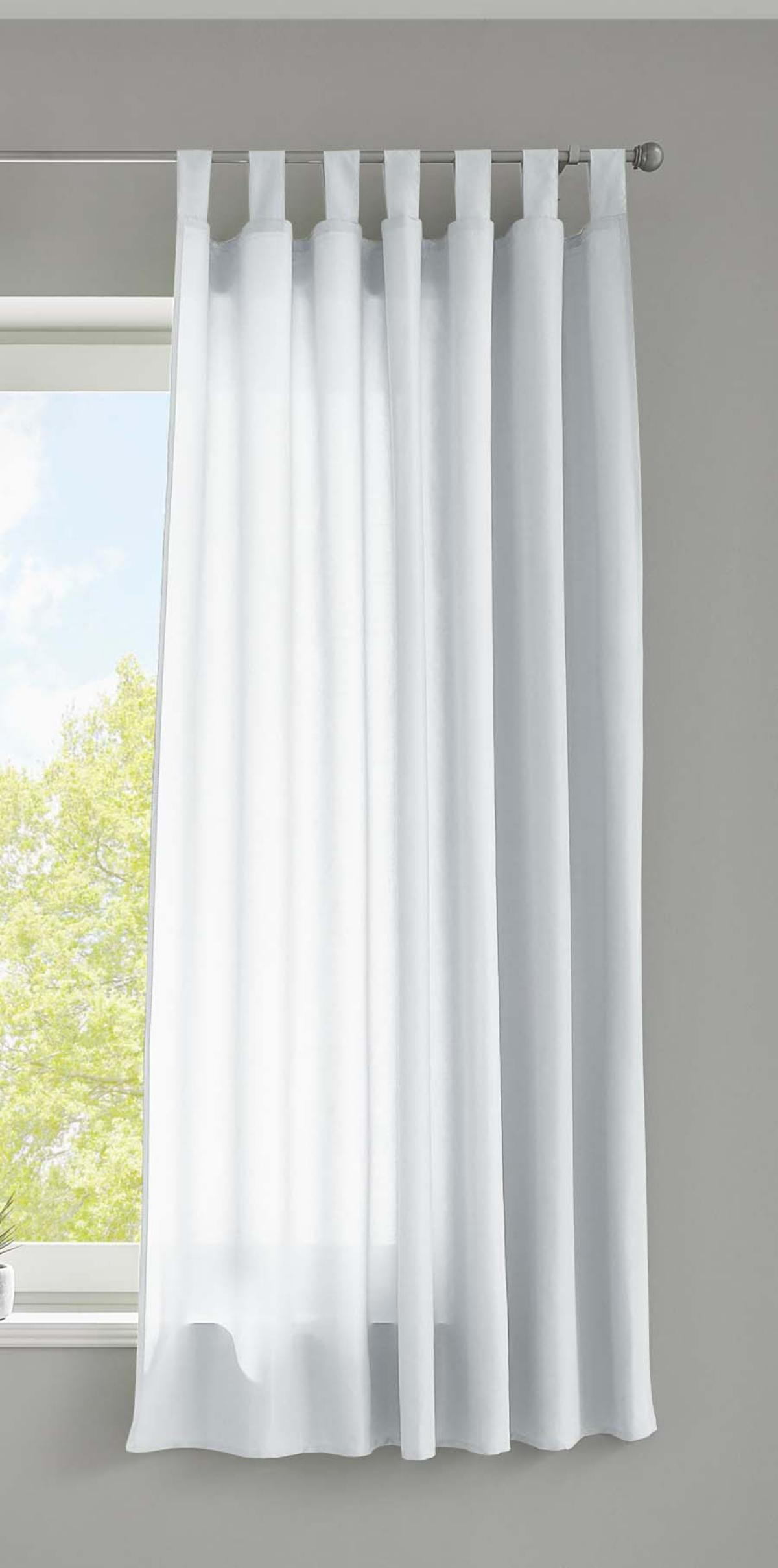 VORHANG POTSDAM HxB 175x140 cm Weiß - Weiß, Textil (140/175cm) - Gardinenbox