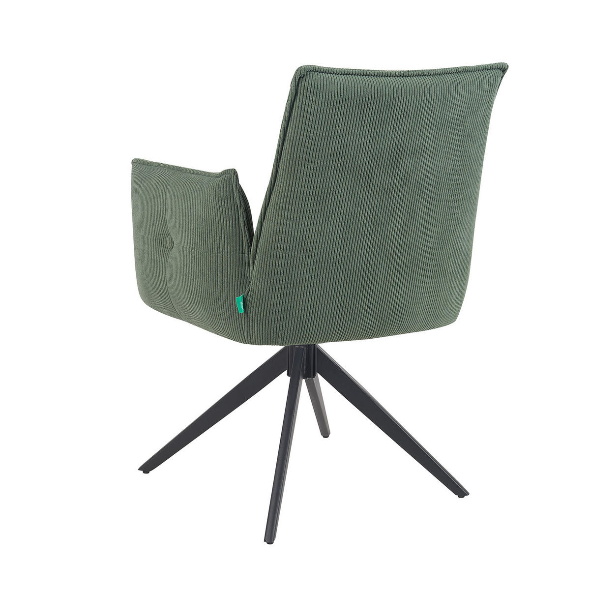 ARMLEHNSTUHL Mika-Nina - Schwarz/Grün, Textil/Metall (60/88/63cm) - DUBI Möbel