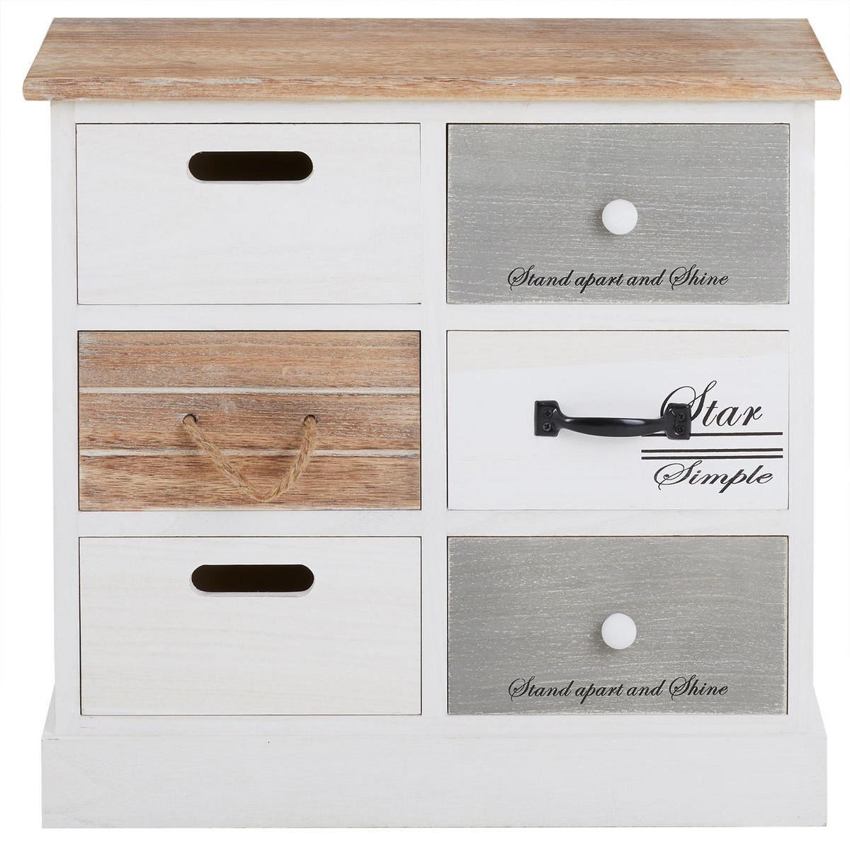 KOMMODE SALVA - Weiß, Holz (54/51/27cm) - CARO-Möbel
