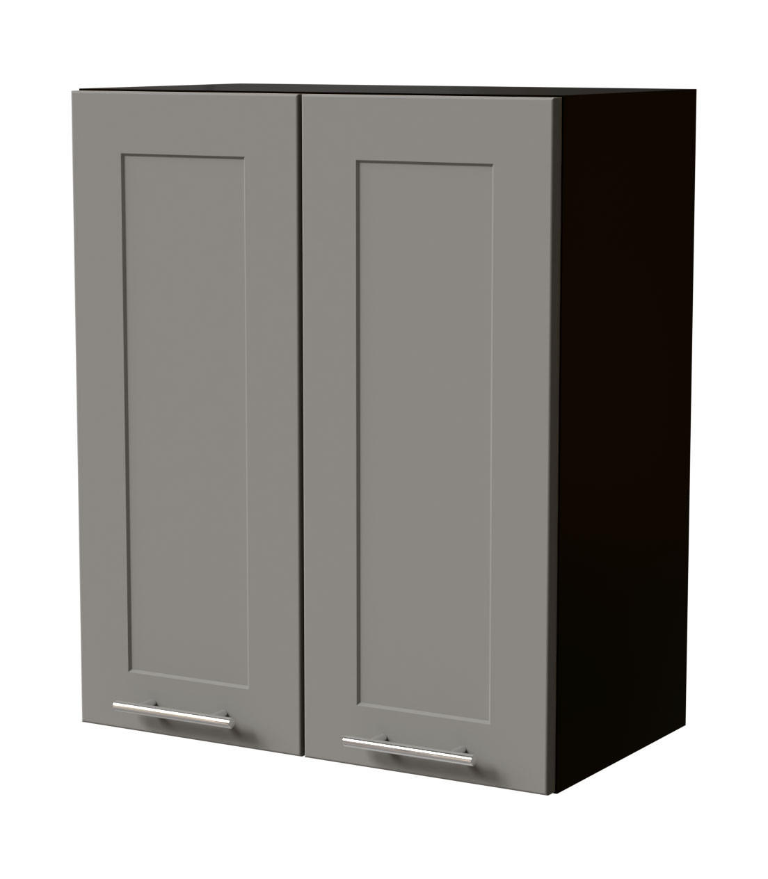 HÄNGESCHRANK Oslo W3/60 Schwarz / Dust Grey Matt 60 / 32,5 / 72cm - Schwarz/Grau, Holz/Holzwerkstoff (60/72/32.5cm) - Feldmann-Wohnen