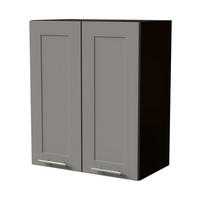 HÄNGESCHRANK Oslo W3/60 Schwarz / Dust Grey Matt 60 / 32,5 / 72cm - Schwarz/Grau, Holz/Holzwerkstoff (60/72/32.5cm) - Feldmann-Wohnen