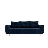 SOFA DELFIN mit Schlaffunktion ITAKA 11 Sofa mit Stauraum - Dunkelblau, Textil (90/88/240cm) - Bedante