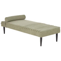 ČALOUNĚNÉ LEHÁTKO CHAISE LONGUE Látka Zelené Mauriac - zelená barva, textil (74/40/180cm) - Beliani