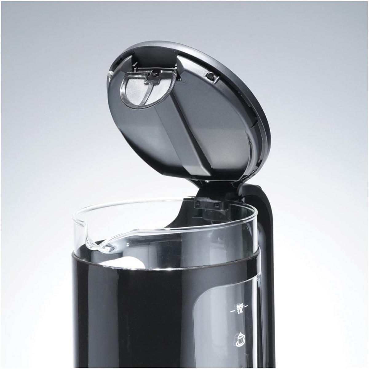 WASSERKOCHER ELEKTRISCH Schwarz 16/16/24.5 cm TS2704 - Schwarz, Metall (16/24.5/16cm) - Tiross 