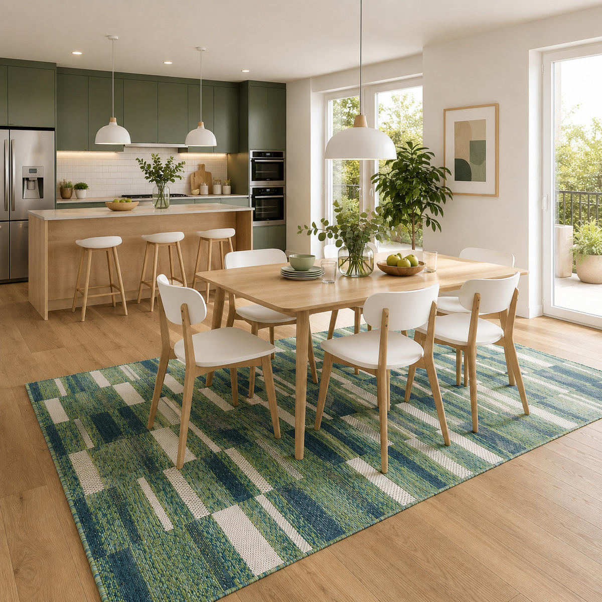IN- UND OUTDOOR TEPPICH CARPETTO - Grün, Textil (160/235cm) - Pergamon