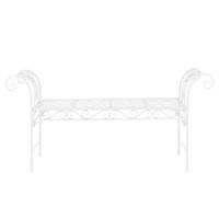 GARTENBANK Cossila - Weiß, Metall (147/70/46cm) - [en.casa]