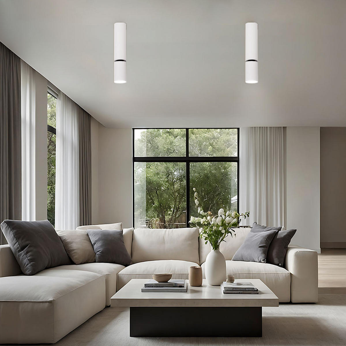 LED DECKENLEUCHTE Aluminium Weiß Schwenkbar - Weiß, Metall (4.5/4.5/23cm) - Globo Lighting