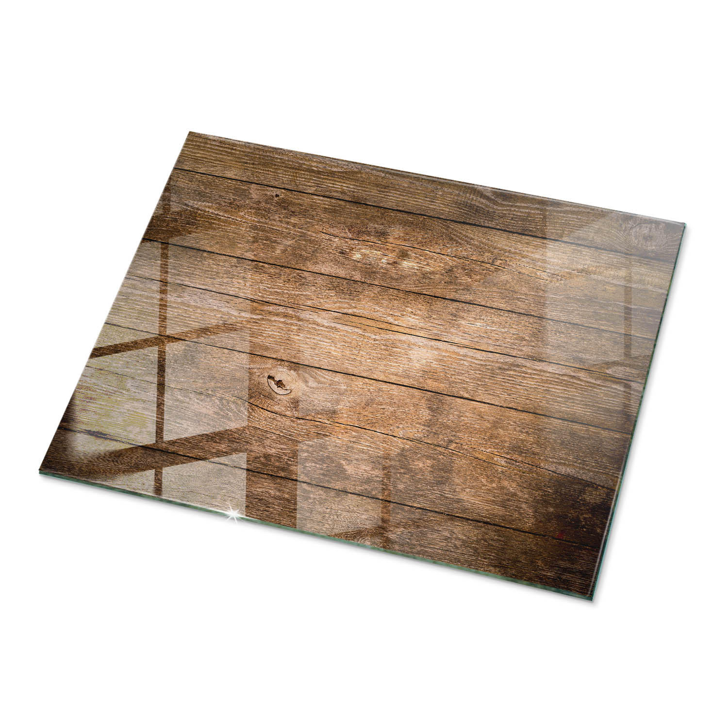 TULUP SKLENĚNÁ DESKA 80x60 cm Struktura dřevěných prken