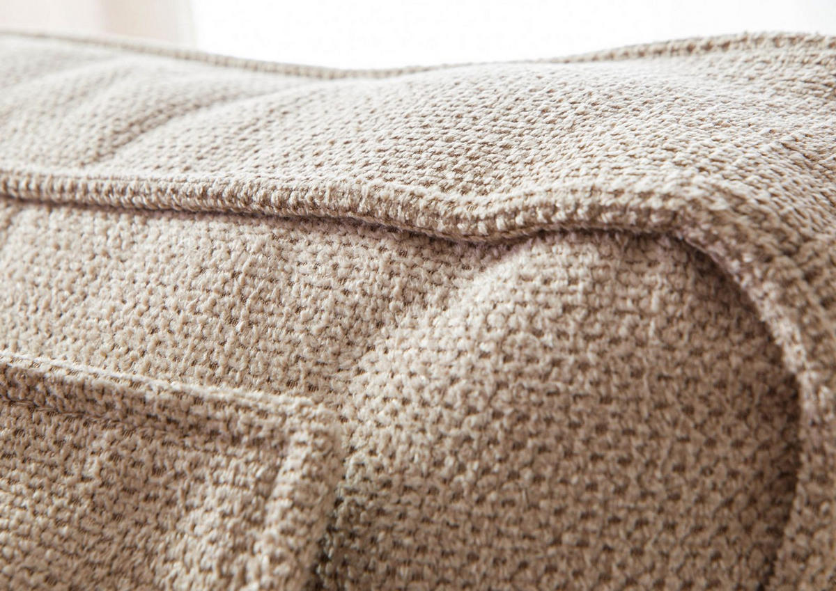 HUSSENSOFA 2-Sitzer 196x108x76 beige KINGSTON - Beige, Textil (196/76/108cm) - Massivmoebel24